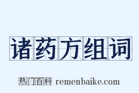 诸药方组词是什么意思的图片